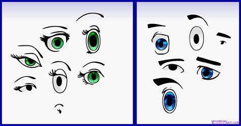 How To Draw Cartoon Eyes Step By Step Eyes People Free