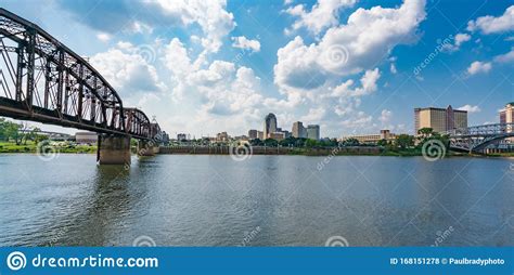 Skyline Of Shreveport Louisiana Along The Red River Editorial Stock