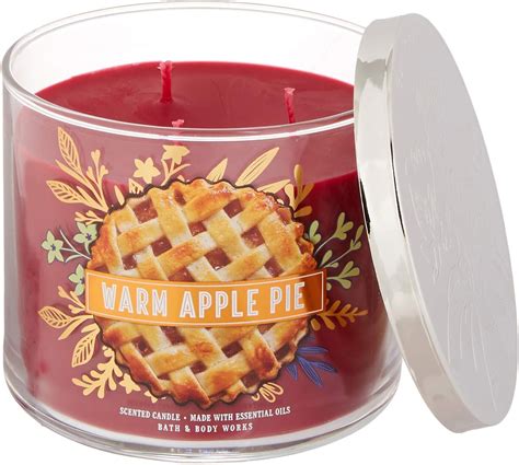 Bath And Body Works 3 Wick Scented Candle Warm Apple Pie 145 Ounce Home And Kitchen