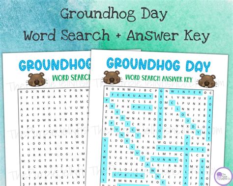 Groundhog Day Word Search Printable Groundhog Activities Etsy