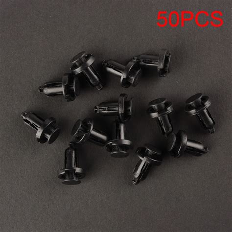 Dewreetali 50pcs 10mm Car Rivet Fastener Clips Fender Retainer Plastic Push Clip Hole Car Bumper