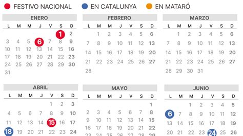 Calendari Laboral MatarÓ 2022 Amb Tots Els Dies Festius