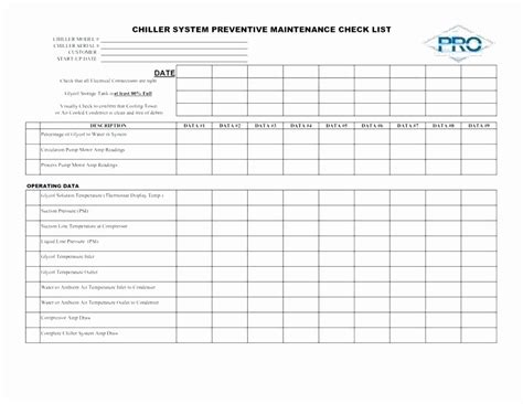 Sample Example And Format Templates Building Maintenance Schedule