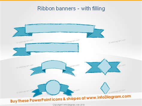 Handdrawn Banners Ribbon Infographics Titles Powerpoint Editable Icons