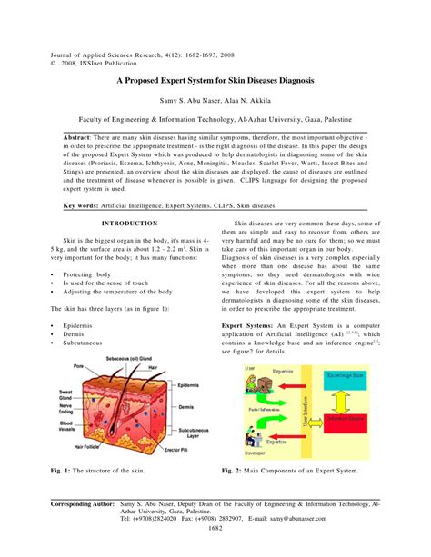 Pdf A Proposed Expert System For Skin Diseases Diagnosis