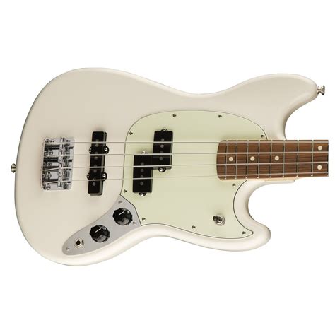 Fender Mustang Bass Pf Olympic White At Gear4music