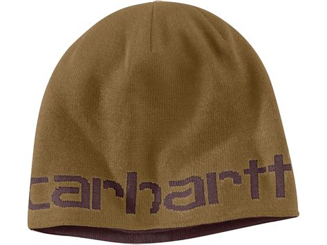 Carhartt Mens Knit Reversible Beanie Oak Brown One Size Fits Most