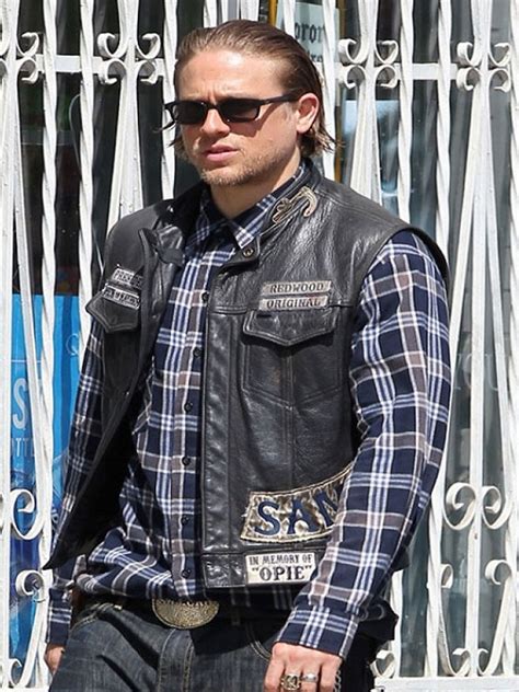 Jax Teller Charlie Hunnam Soa Sons Of Anarchy Leather Vest Stars Jackets