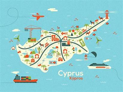 Cyprus Map Napa Ayia Paphos Zypern Travel