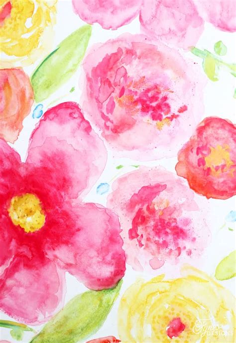 I sometimes like to revisit a subject i already painted and work on it with a different medium. Beginner Floral Watercolor Painting - FYNES DESIGNS ...