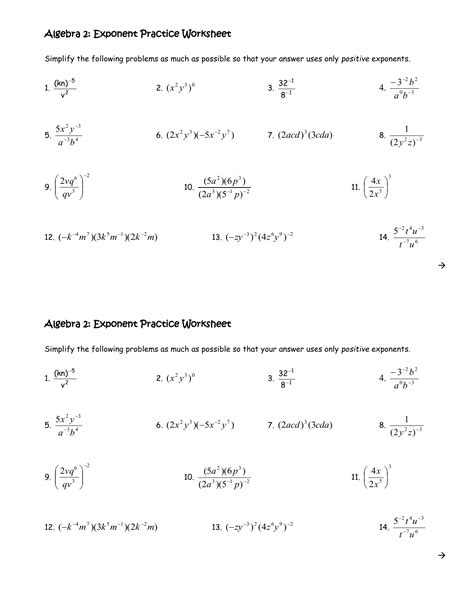 Have your mathematician give these algebra worksheets a try! Algebra 2 Exponential Functions Worksheet Answers ...