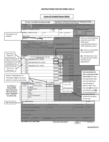 41 Dd Forms 1351 Page 2 Free To Edit Download And Print Cocodoc