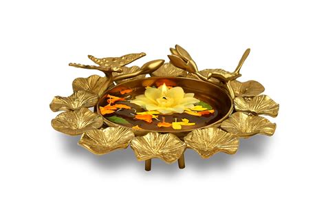 Brass Lotus Leaf Bowl Decorative Urli Décor Centrepiece Etsy