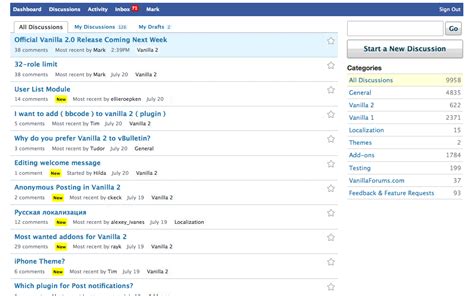 Vanilla Forums Webhosting Mangelot Hosting
