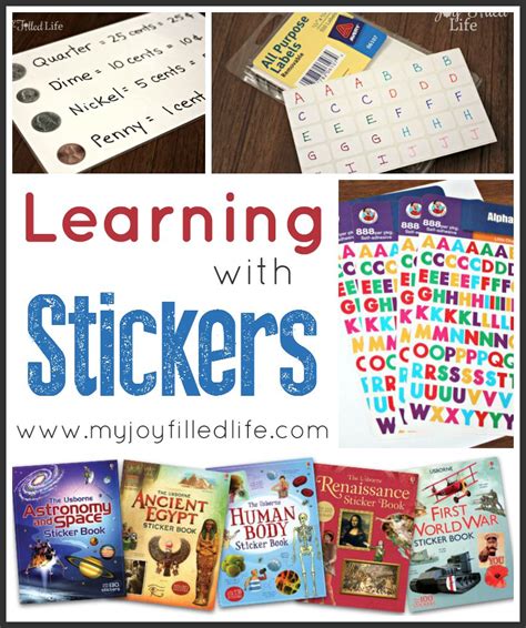 Learning With Stickers My Joy Filled Life