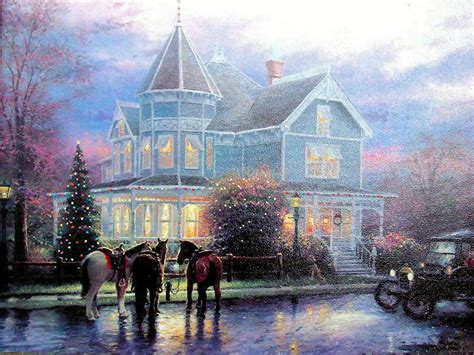Christmas Memories Limited Edition Thomas Kinkade Sn Canvas