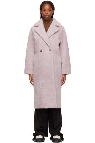 Yves Salomon Meteo Reversible Shearling Double Breasted Coat SSENSE