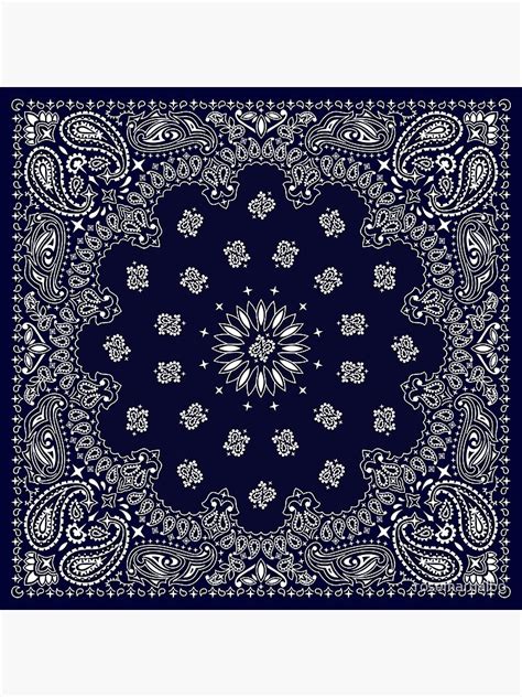 Bandana Navy Blue Poster For Sale By Rosemaryalbo Redbubble