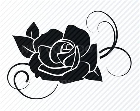 Are you searching for black and white flowers png images or vector? Black Rose Flower Svg Files For Cricut Flower Vector in ...