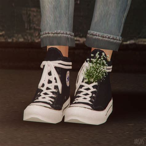 Mmsims S4cc Mmsims Positive Sneakers Flowers Sims 4 Cc Vrogue