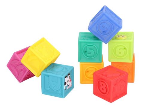 Baby Blocks Bloque Apilable De Silicona Suave Para Aprendiza Meses