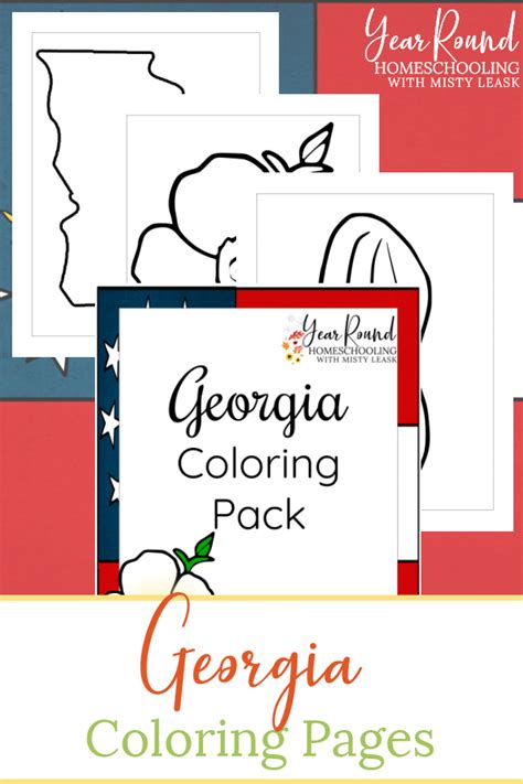 Georgia Coloring Pages Year Round Homeschooling