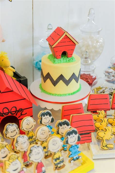 Cakescape From A Peanuts Snoopy Birthday Party On Karas Party Ideas