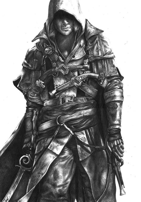Pencil Drawing Assassins Creed 4 Black Flag By Keshavsart On Deviantart