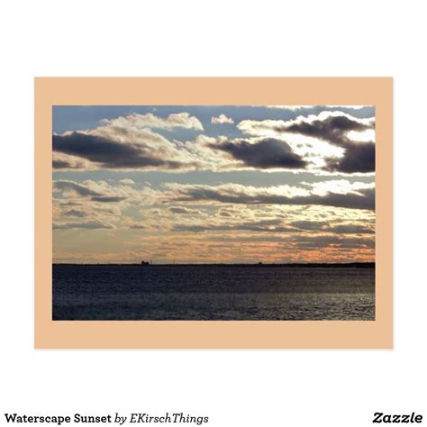 Waterscape Sunset Postcard Waterscape Postcards Zazzle Tapestry