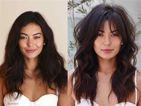 24 best ways to pair long curtain bangs with straight hair