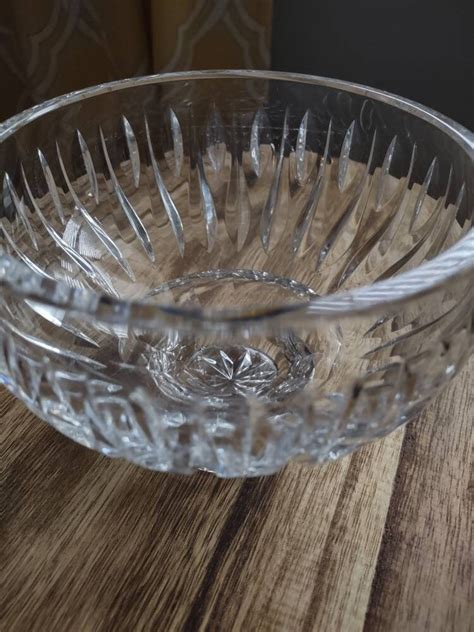 Crystal Pedestal Bowl Vintage Heavy Cut Crystal Etsy