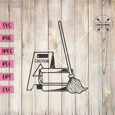 Mop Svg Mop Clip Art Cleaning Svg Cleaning Clipart Janitor Svg