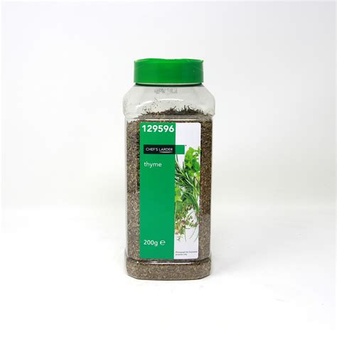 Use the following conversion ratio if you are planning to substitute dried thyme for fresh thyme. Dried Thyme 200g - Sunharvest Ltd