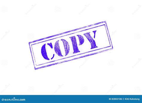 `copy ` Rubber Stamp Over A White Background Stock Photo Image Of