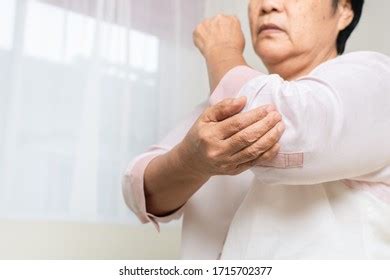 Elbow Pain Old Woman Suffering Elbow Stock Photo Shutterstock