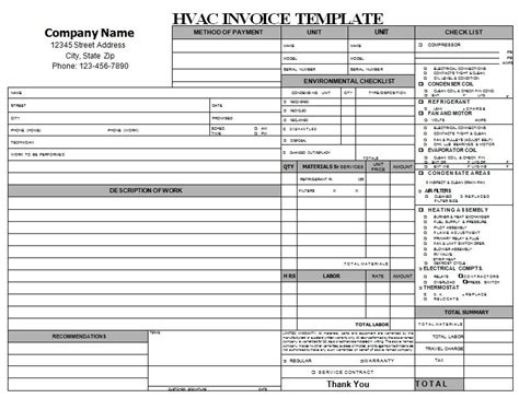 Invoice templates are key for maintaining consistency and efficiency. HVAC Repair Invoice Download | HVAC Invoice Templates ...