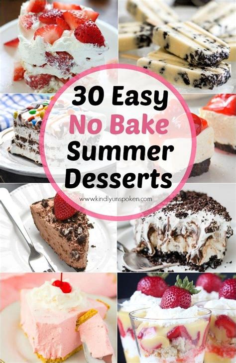 Favorite party cake recipes, icebox desserts and flavors of ice cream. 30 Delicious and Easy No Bake Summer Desserts | No bake summer desserts, Summer desserts, Summer ...