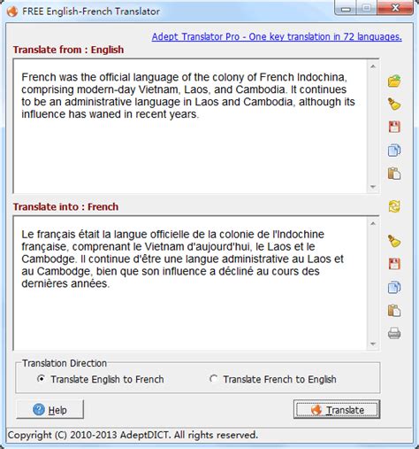 Screenshot Review Downloads Of Freeware Free English French Translator