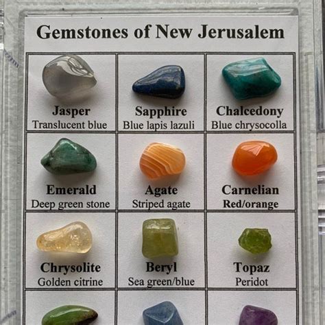 Gemstones Of New Jerusalem Real Stones Etsy
