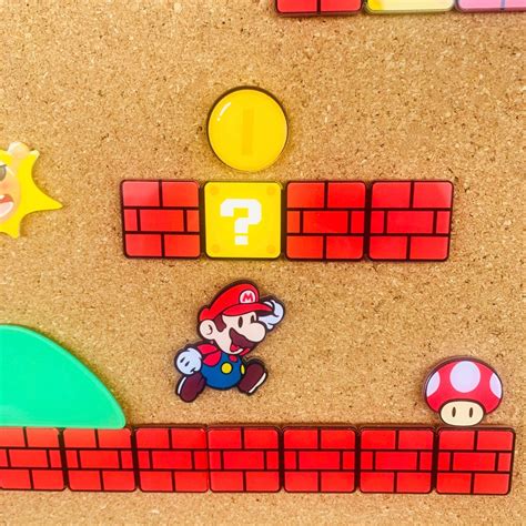 Nintendo Super Mario Push Pin Set Super Mario Decorative Etsy