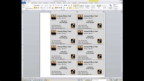 How to make a business card using microsoft office 2007. Word: How to create custom business cards - YouTube
