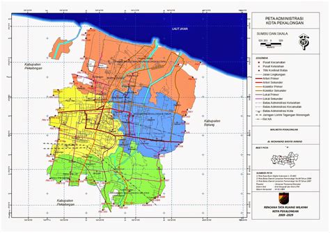 Peta Lengkap Indonesia Peta Administrasi Kota Pekalongan