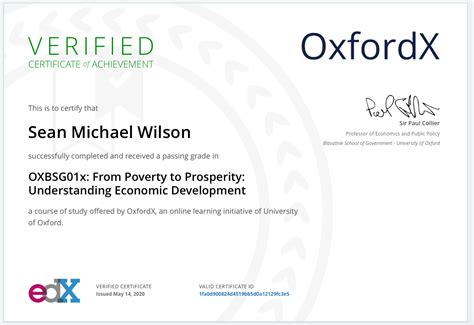 Online Course Oxford University Sean Michael Wilson