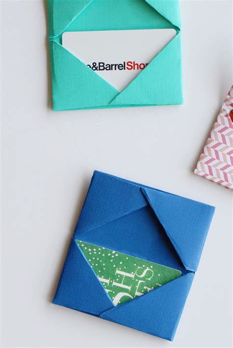 Card is made of a decorative paper. paper folded gift card holders - A Subtle Revelry