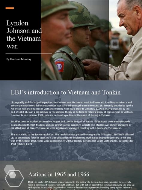 Lyndon Johnson And The Vietnam War Ib Hl History Vietnam And Cold War Pdf Lyndon B