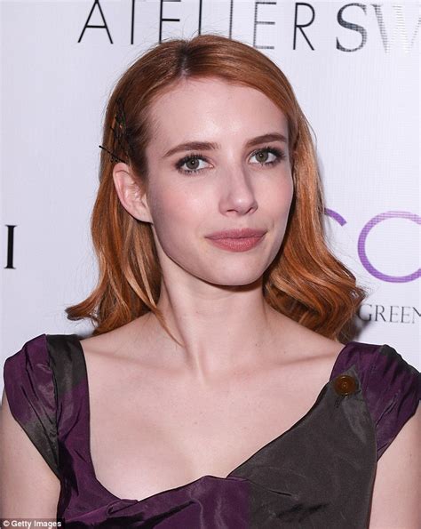 Emma Roberts Puts On A Busty Display In A Quirky Dress Daily Mail Online