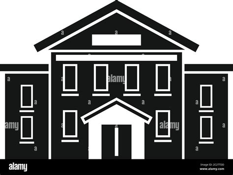 Library Building Icon Simple Illustration Of Library Building Vector