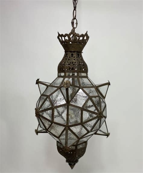 Large Antique Moroccan Style Lantern Circa 1900 For Sale