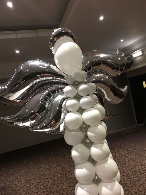 Bespoke Built Angel Column Balloons Corporate Events Ceiling Lights
