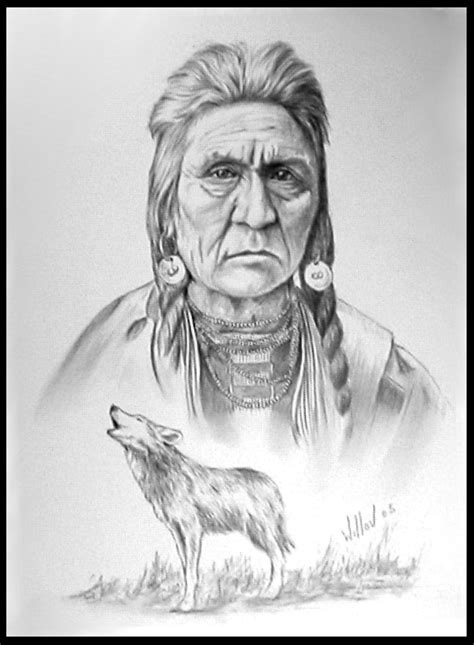 Wolf An Apsaroke Indian By Willow1 Native American Drawing Native